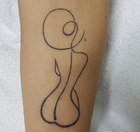 small tattoo - before